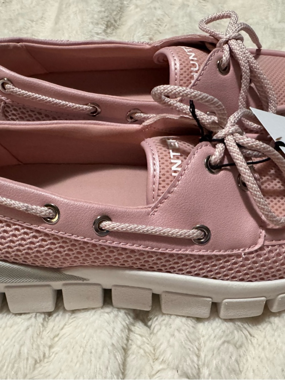Hunter Pink Women's Mesh Moccasin Boat Shoe